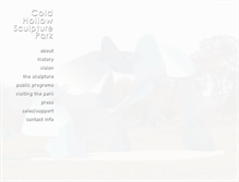Tablet Screenshot of coldhollowsculpturepark.com